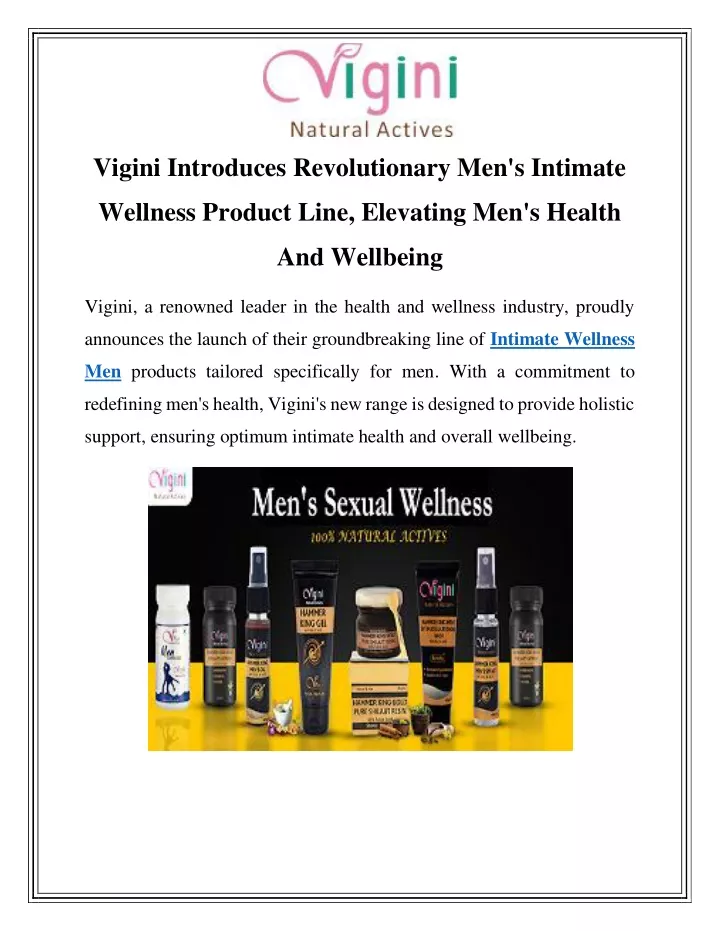 vigini introduces revolutionary men s intimate