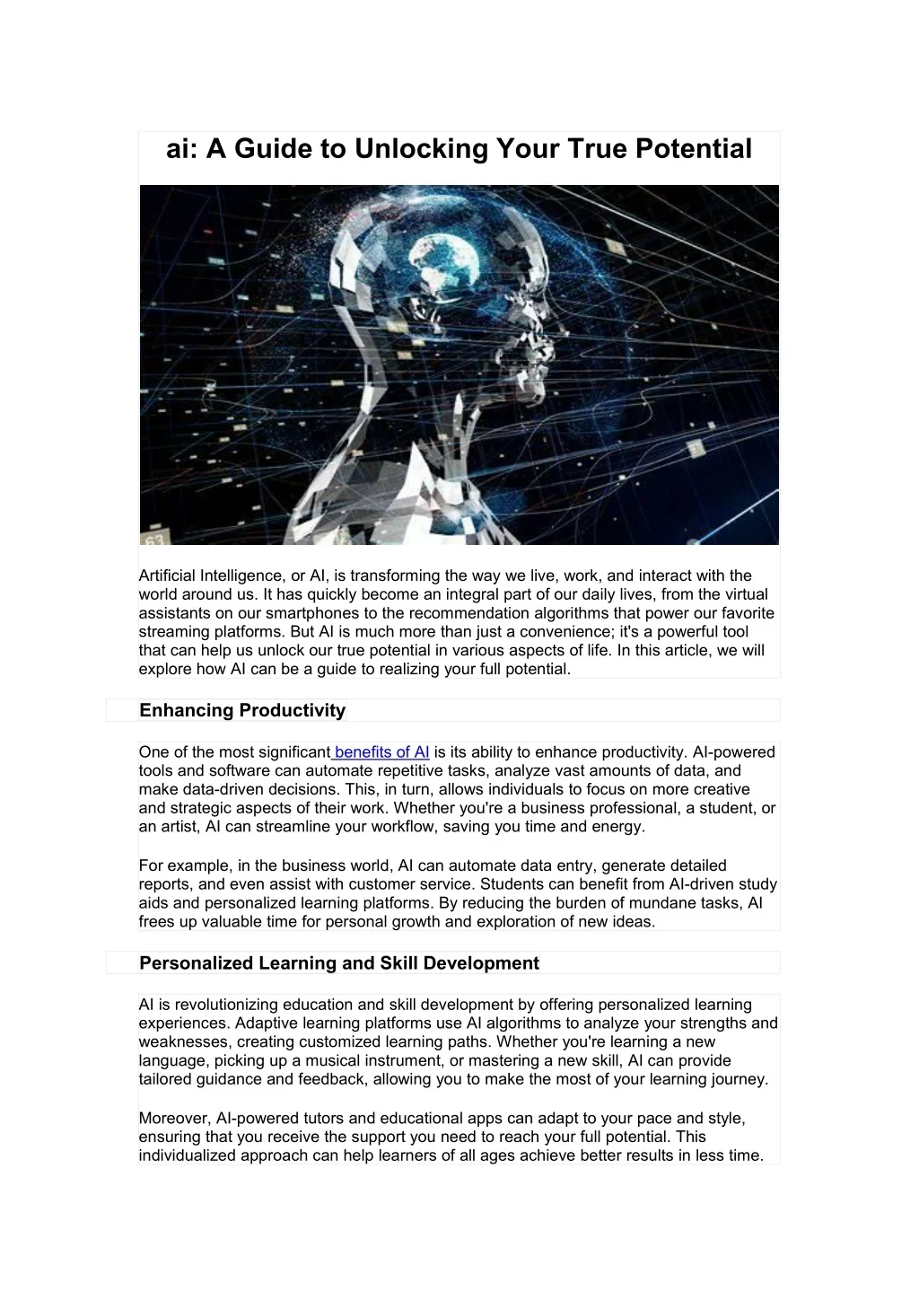 PPT ai A Guide to Unlocking Your True Potential PowerPoint