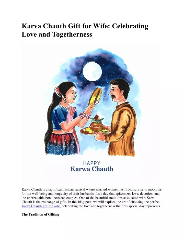 karva chauth gift for wife celebrating love