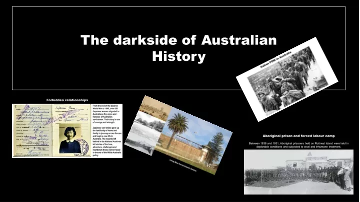 the darkside of australian history