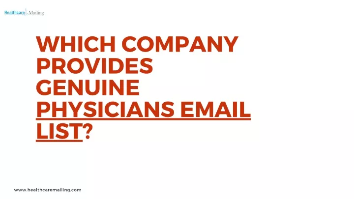 which company provides genuine physicians email