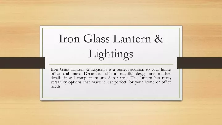 iron glass lantern lightings