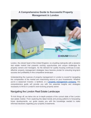 A Comprehensive Guide to Successful Property Management in London