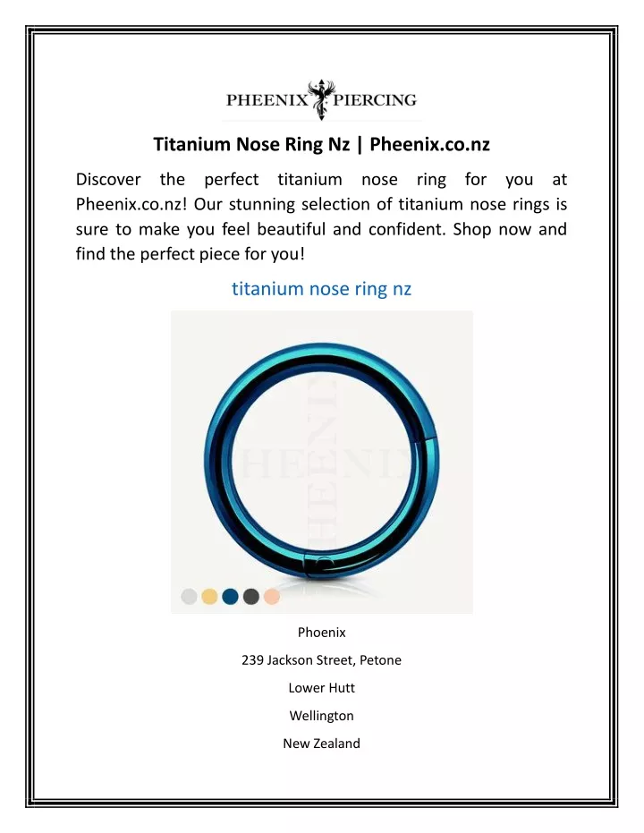 titanium nose ring nz pheenix co nz