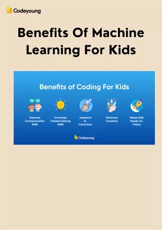 Codeyoung: Machine Learning For Kids - Unlocking Creativity And Critical Thinki