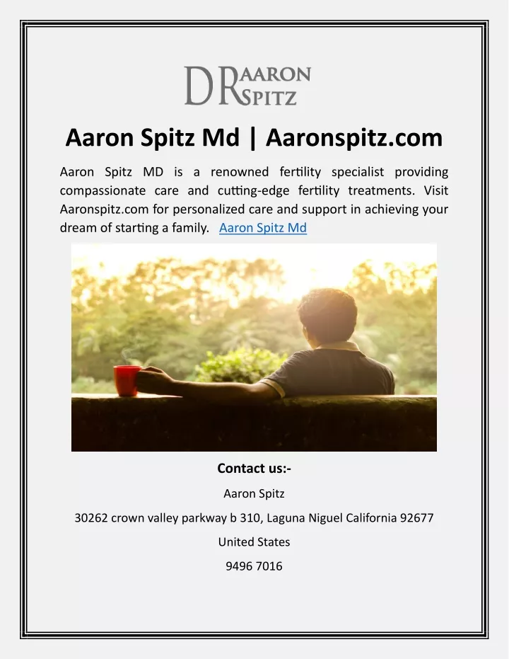 aaron spitz md aaronspitz com