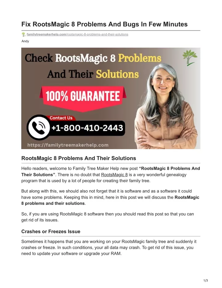 fix rootsmagic 8 problems and bugs in few minutes