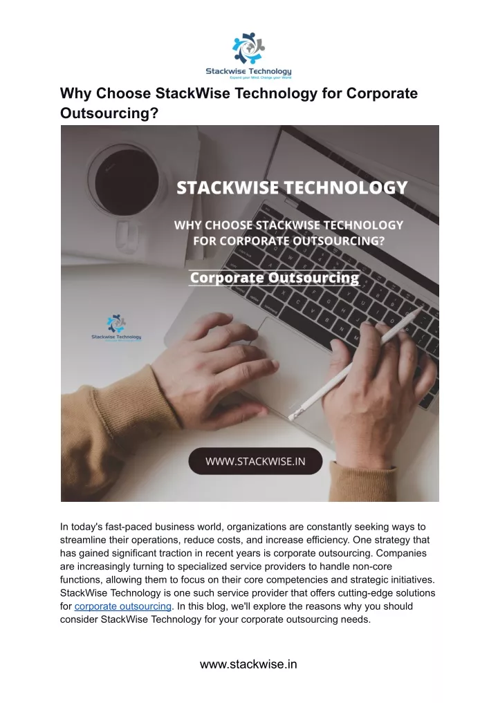 why choose stackwise technology for corporate