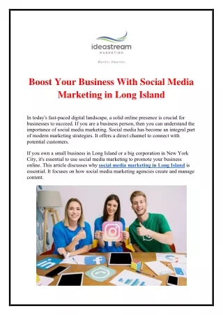 Boost Your Business With Social Media Marketing in Long Island