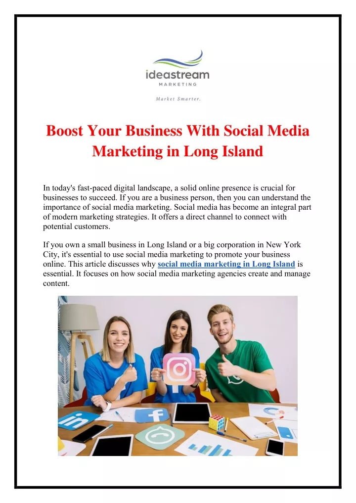 boost your business with social media marketing