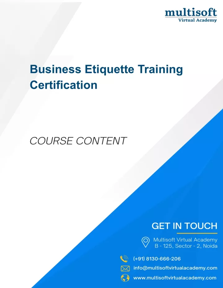 business etiquette training certification