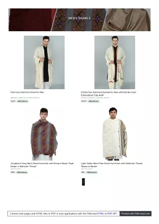 Looking for the best  Pashmina shawls for Mens