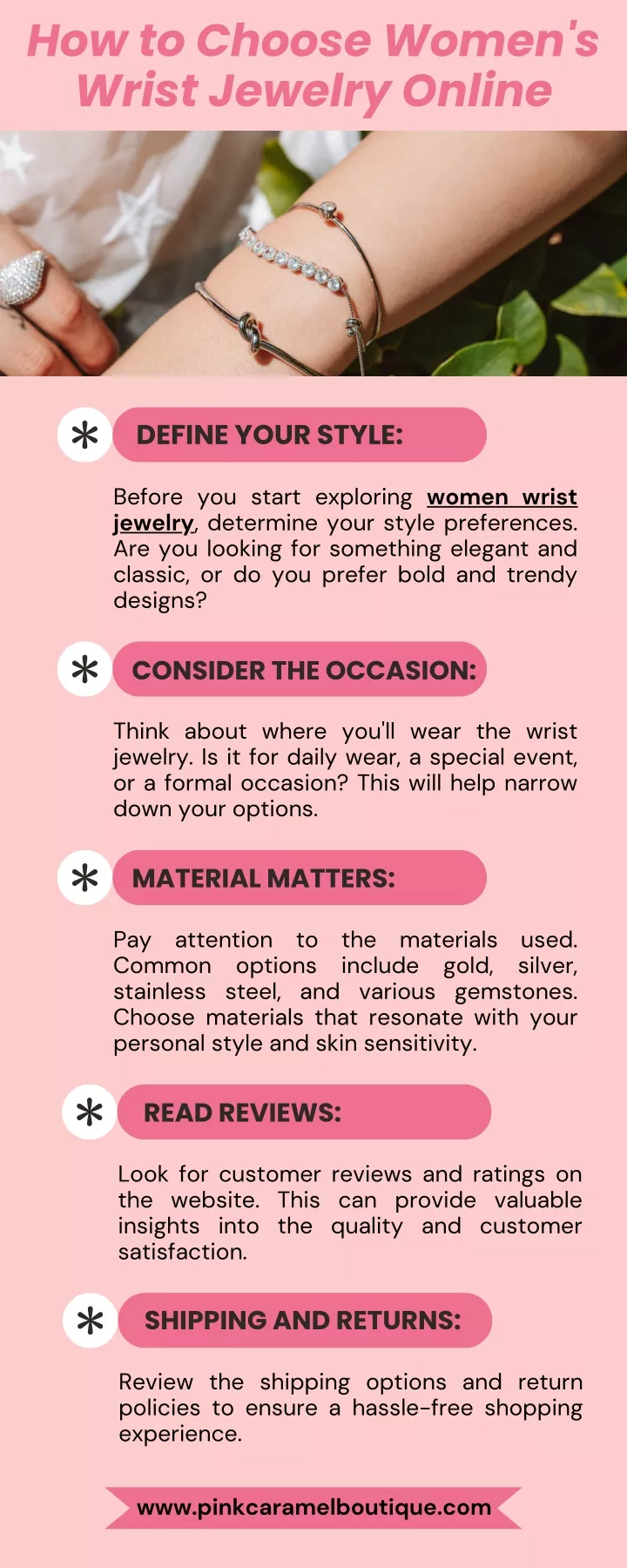 how to choose women s wrist jewelry online