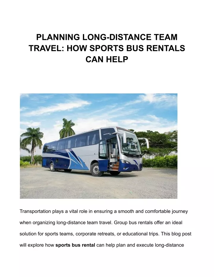 planning long distance team travel how sports