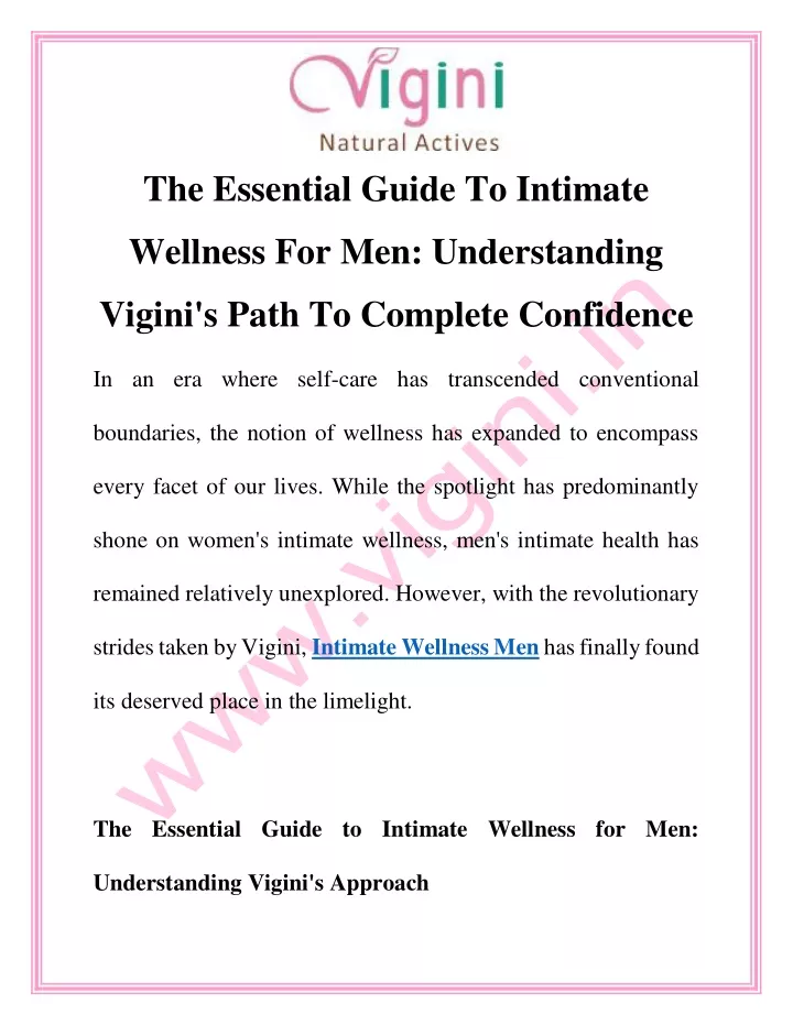 the essential guide to intimate