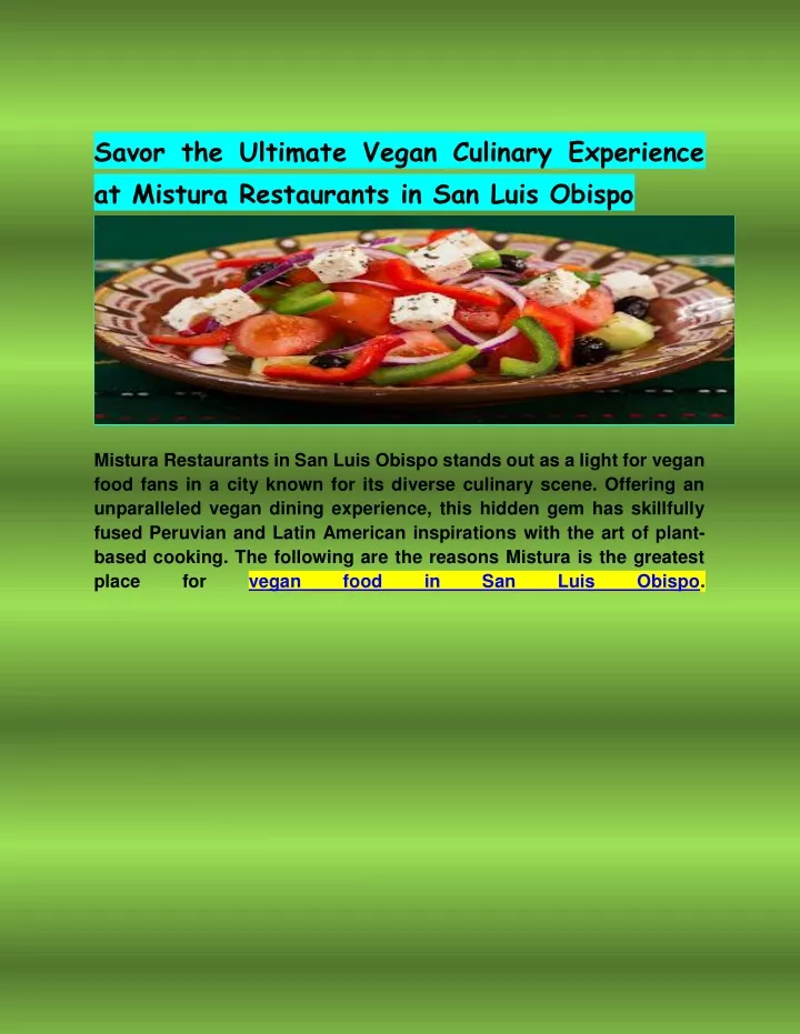 savor the ultimate vegan culinary experience