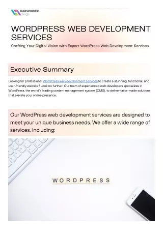 WordPress web development services