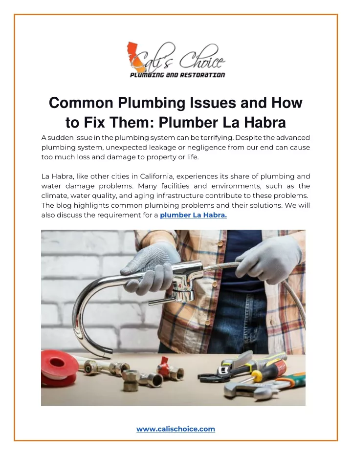 common plumbing issues and how to fix them