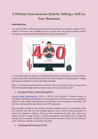 8 website inaccuracies quietly taking a toll