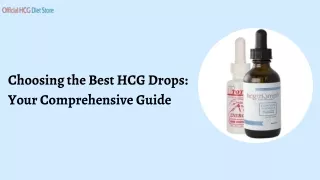 Choosing the Best HCG Drops Your Comprehensive Guide