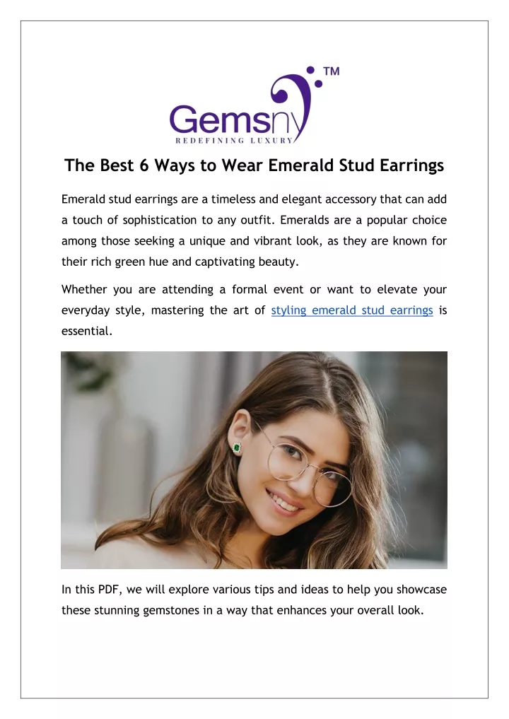 the best 6 ways to wear emerald stud earrings