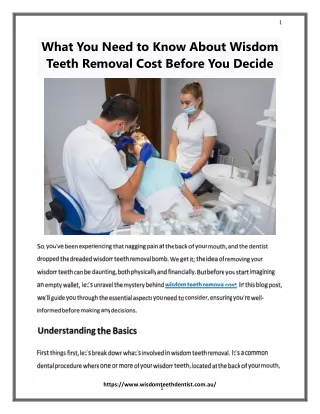 What You Need to Know About Wisdom Teeth Removal Cost Before You Decide