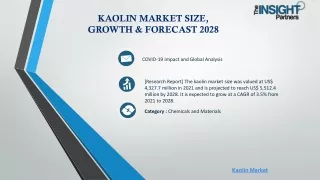 Kaolin Market Size, Growth & Forecast 2028