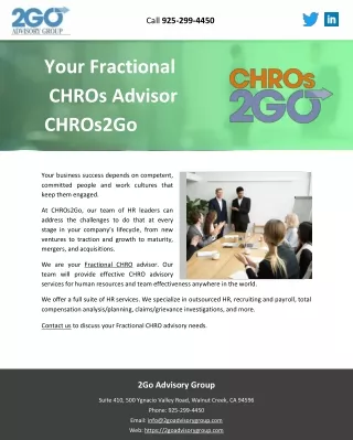 Your Fractional CHROs Advisor CHROs2Go