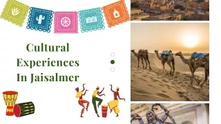 Cultural Experiences In Jaisalmer