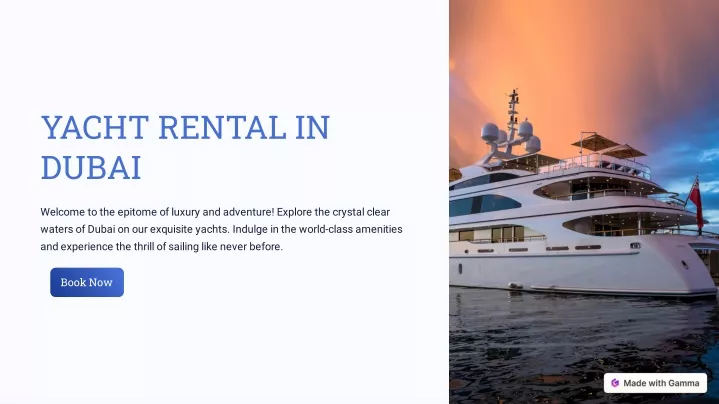 yacht rental in dubai