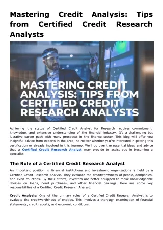 mastering from analysts