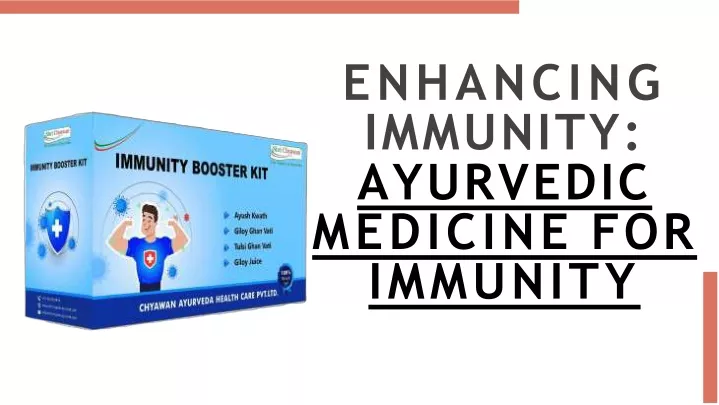 enhancing immunity ayurvedic medicine for immunity