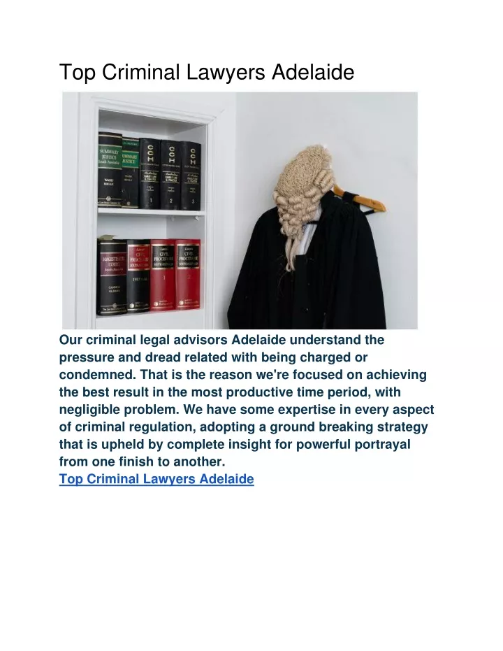 top criminal lawyers adelaide