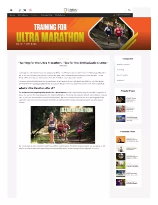 Ultra Marathon Training Tips for Enthusiastic Runners