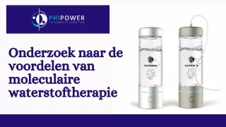 Onderzoek naar de voordelen van moleculaire waterstoftherapie