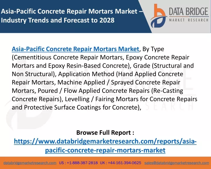 asia pacific concrete repair mortars market