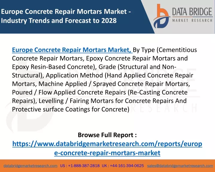 europe concrete repair mortars market industry