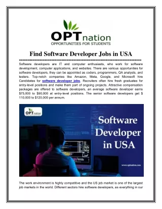 find software developer jobs in usa software