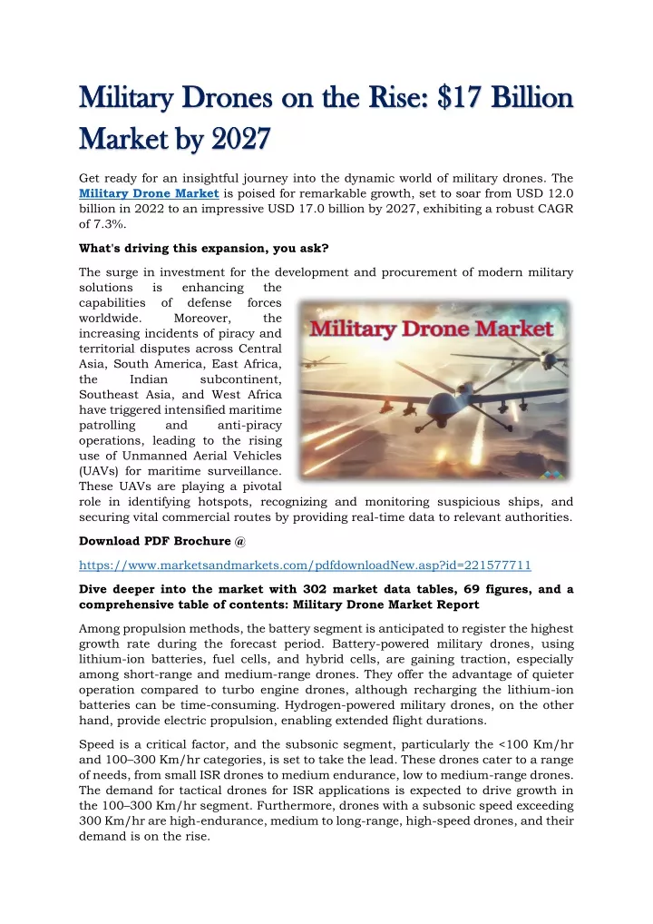 military drones on the rise 17 billion military