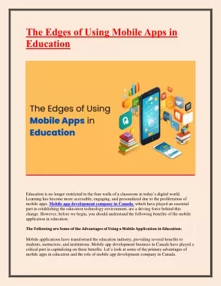 The Edges of Using Mobile Apps in Education