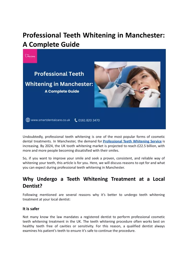 professional teeth whitening in manchester