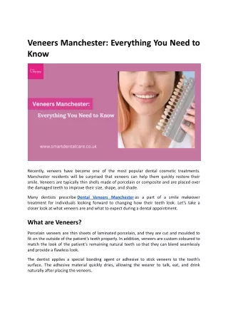 Veneers Manchester_ Everything You Need to Know