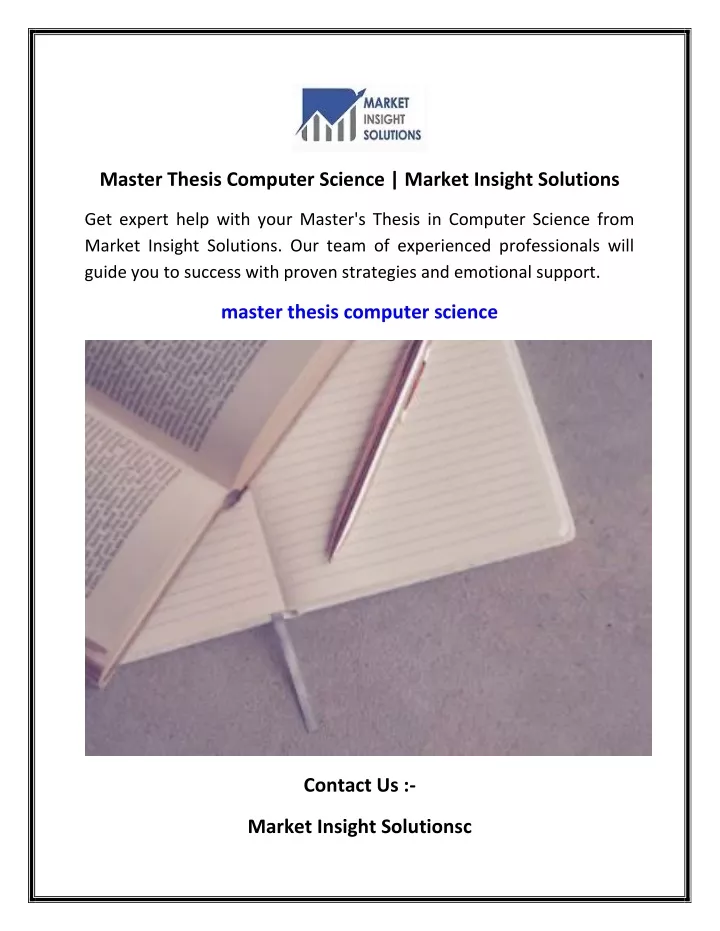 master thesis computer science market insight