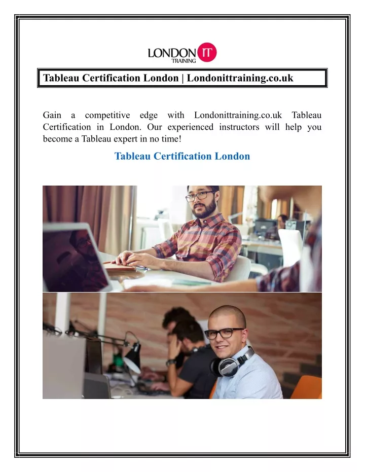 tableau certification london londonittraining