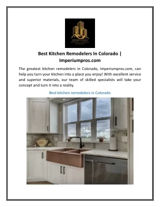 Best Kitchen Remodelers In Colorado  Imperiumpros.com