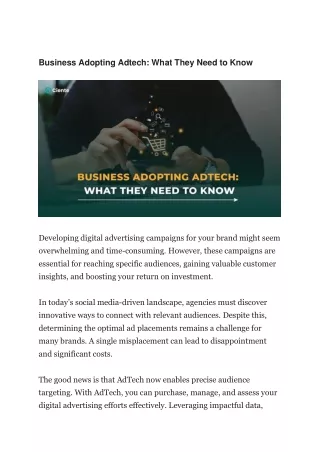 business adopting adtech what they need to know