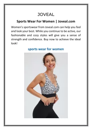 Sports Wear For Women  Joveal.com