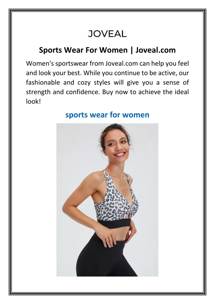 sports wear for women joveal com
