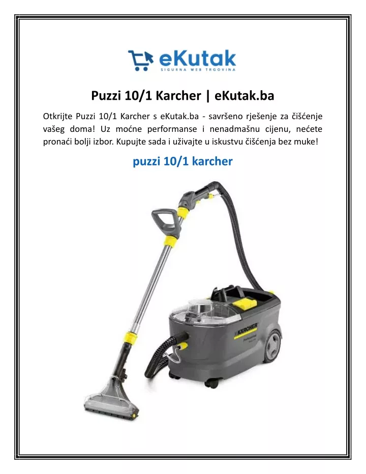 puzzi 10 1 karcher ekutak ba