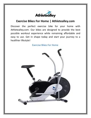 Exercise Bikes For Home  Athletealley